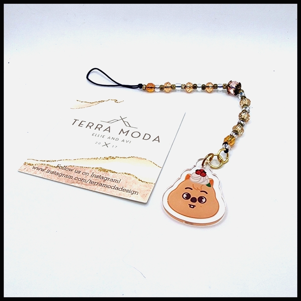 KPop - Stray Kids SKZOO Jeweled Chain - Rose Gold Option with Loop Finish